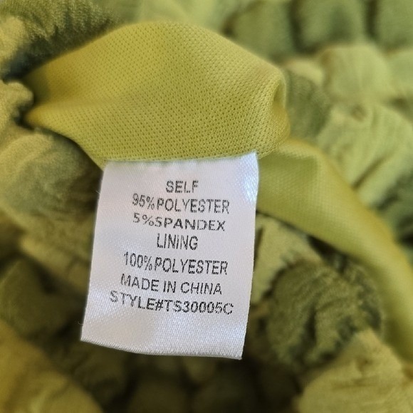 Fashion Nova Womens Green Striped Popcorn Texture Maxi Skirt XS - Picture 6 of 8